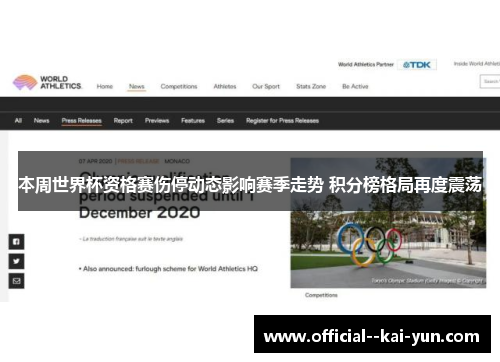 本周世界杯资格赛伤停动态影响赛季走势 积分榜格局再度震荡